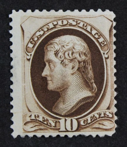 CKStamps: US Stamps Collection Scott#187 10c Jefferson Unused Regum