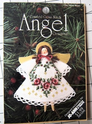 Vintage Clothespin  Angel  1461 Rose Heart  Counted Cross Stitch Kit NIP