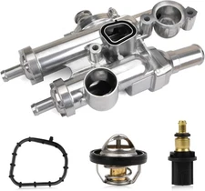 MITZONE Upgrade Aluminium Thermostat Housing Assembly Upgrades(Aluminum) 