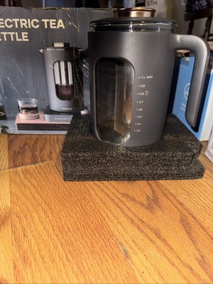 Intasting Glass Electric Tea Kettle with Tea Infuser and Precise Knob Temp Contr