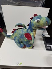 Dragon Green Blue Red Large Plush Shiny Stuffed Animal Giant 24" Long Fantasy