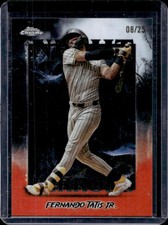2025 Topps Chrome Update Fernando Tatis Jr. Night Terrors Orange Refractor #/25
