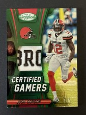 Panini 2018 Certified Gamers Josh Gordon Browns #CG-JG Mirror Green /5 MEM