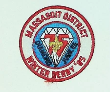 Massasoit District Winter Derby '85 Boy Scout Event Patch