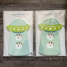 UFO Standard Outlet Cover- Set Of 2- Decorative Faceplate New