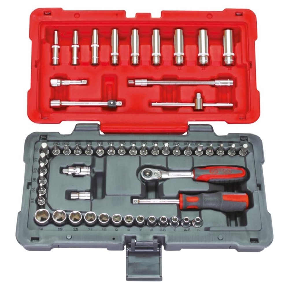 Coffret de douilles ULTIMATE 1/4'' en chrome vanadium KS Tools 54 pièces