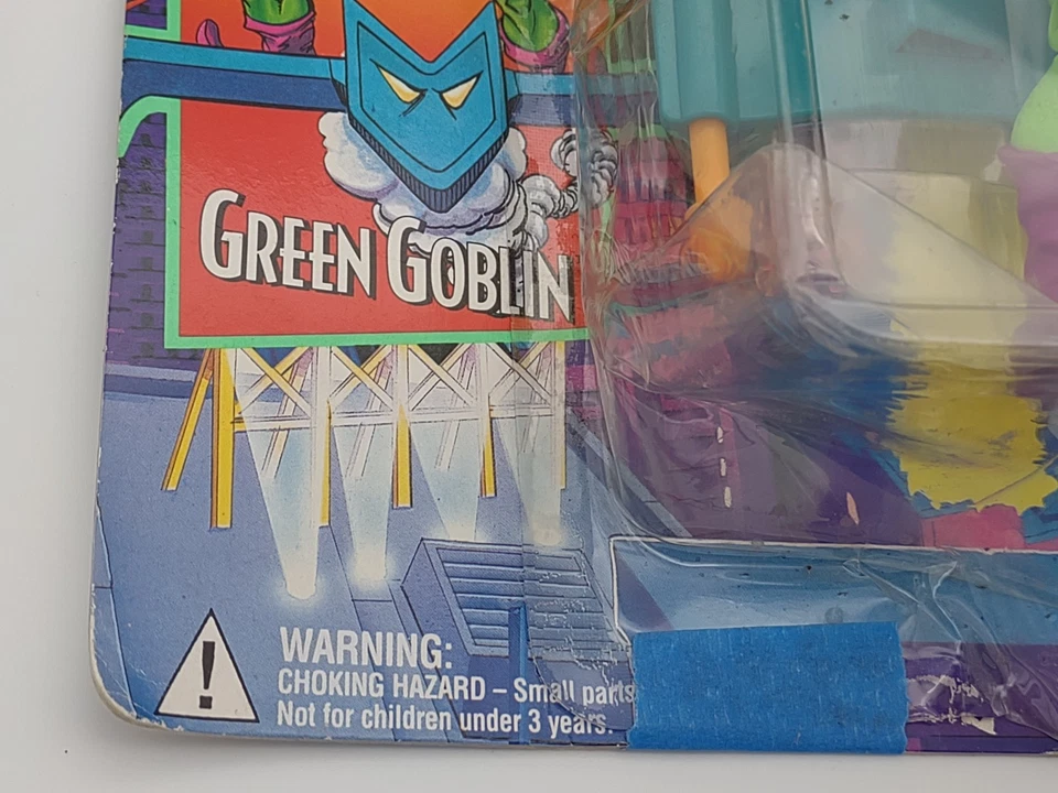 Figura Duende Verde Toy Biz 1994 Spider-Man 47125 Paquete Dañado Planeador Ataque Foto 4 de 4