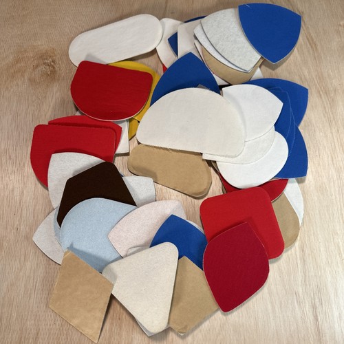 300 + Lot of Blank Cloth Patch Base No Embroidery Multiple Shapes Colors Patches - Picture 5 of 11