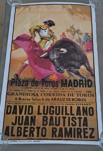 Plaza de Toros Madrid Grandiosa Corrida de Toros Bullfighting Poster