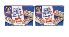 2 BOXES NEW 2026 Little Debbie Red White Blue Nutty Buddy Wafer Bars, 10 ct