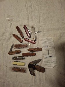 Assorted Multi-Tool Pocket Knives Stainless Steel Straight Edge Knife Lot