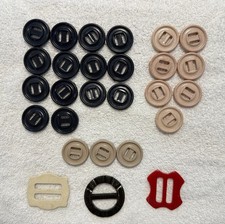 Vintage Belt Buckle Scarf Slide Lot of 27 Bakelite Plastic