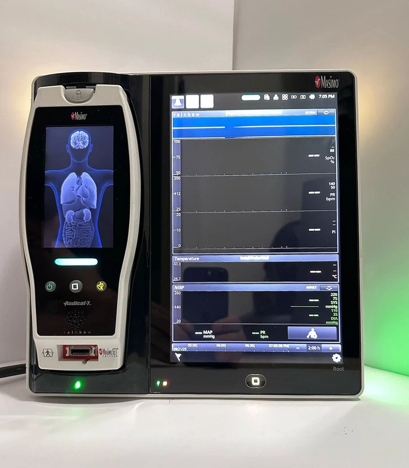 Masimo RDS7A Root Monitor with Masimo Radical 7 Pulse Oximeter - Image 3 of 4