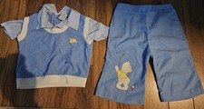 Very Rare Vintage 1960s Winnie The Pooh Boys 2 Piece Set