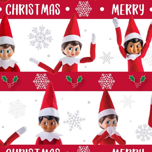 Elf on the Shelf Christmas 4 Sheets & 4 Tags Gift Wrap Bundle - Picture 4 of 4