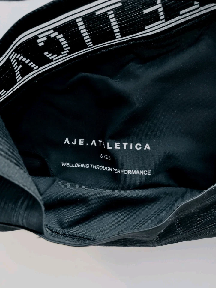 AJE Athletica черный спортивный бюстгальтер как новый йога работает тренажерный зал размер S 8 - Изображение 4 из 4