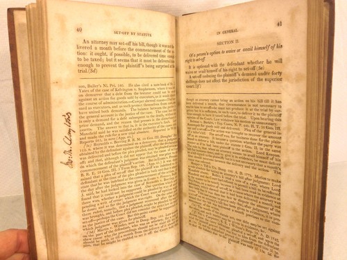 Libro Antiguo Resumen de la Ley de Set-Off 1825 2ª Edición EE. UU. Basil Montagu - Imagen 8 de 12