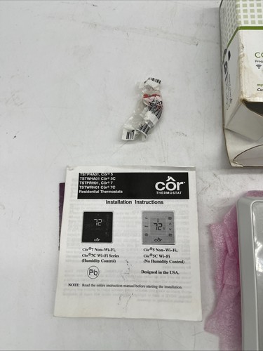 Carrier COR 5C PROGRAMMABLE THERMOSTATS (Wi-Fi Enabled) TSTWHA01 **NEW** - Picture 4 of 7