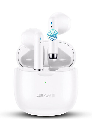 USAMS TWS Bluetooth 5.0 Kopfhörer In-Ear Headset für Smartphone - Weiß