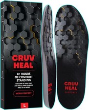 Work Boot Insoles for Men Women Anti-Fatigue Shock Absorption Insoles, Large