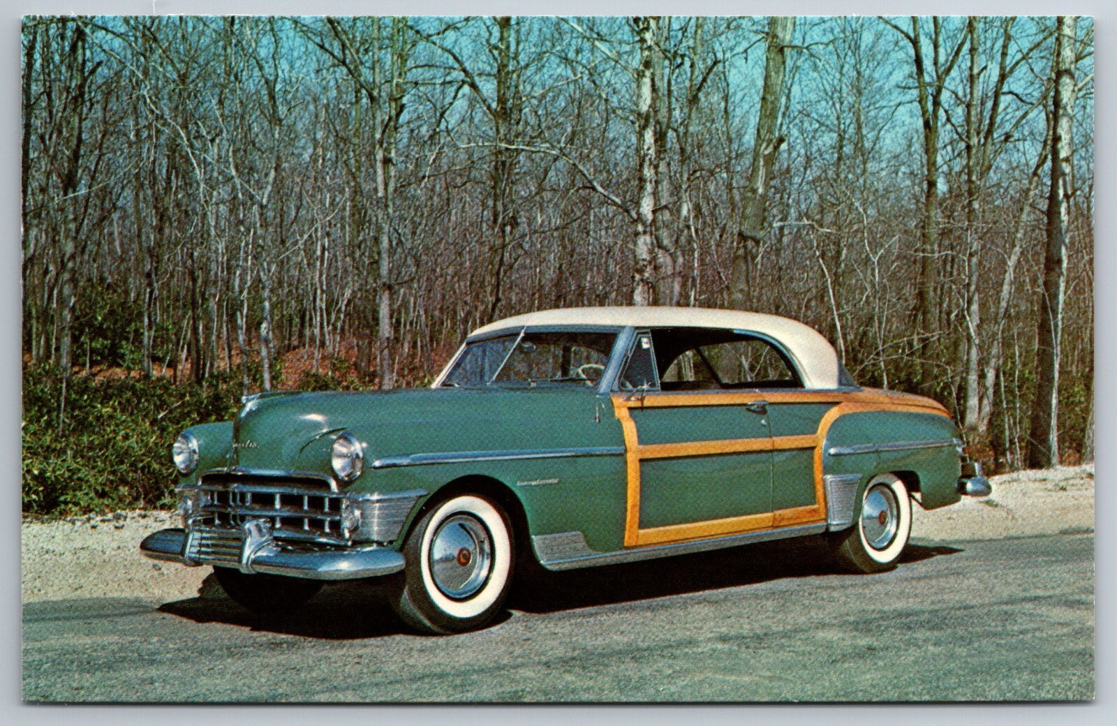 Chrysler 1950 Town & Country Coupe Roaring 20 Autos NJ Museum Postcard