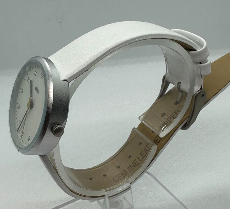 JUEGO DE 2 RELOJES MARRÓN MUJER CLÁSICO CORREA CUERO BLANCO-AZUL CUARZO 38MM Foto 4 de 4