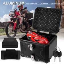 Motorcycle Luggage Aluminum Waterproof Tail Box Scooter Trunk Storage Top Case