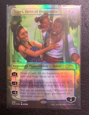 Teferi, Hero of Dominaria FA Foil - Secret Lair Black is Magic SLD 248 - NM EN