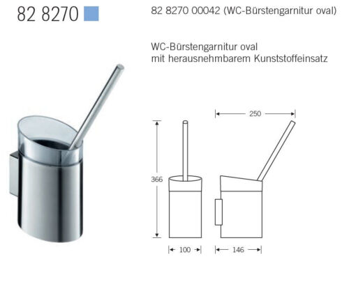 3 x FSB WC-Bürstengarnitur Metric Edelstahl fein matt NEU - Bild 1 von 2