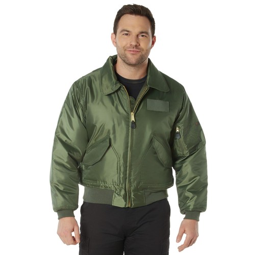 Men's Military CWU-45P Flight Jacket - Black Or Sage Green Tactical Winter Coat - Picture 9 of 14