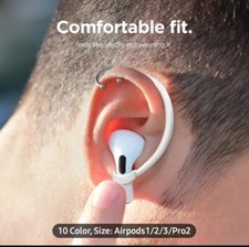 Pair of Soft Silicone Ear Hooks Fits AIRPODS 1 2 3  PRO 2 Stop Losing Earbuds