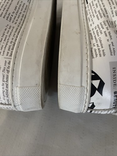 John Galliano Sneaker Allover Stampa Giornale Specchio M US 8/ EU41 Artsy Rara - Foto 10 di 20