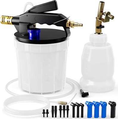 One person air brake bleeder kit. Do it by yourself. No more ''UUUP.....DOWN''