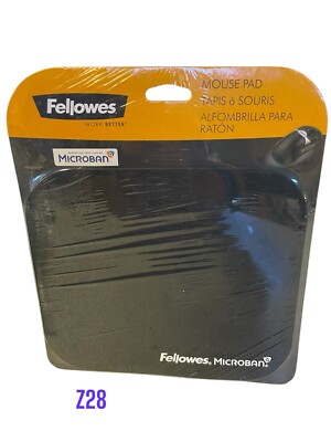 Fellowes Microban  8'' x 9'' Mouse Pad, Black New In Sealed Package. Free Shipping