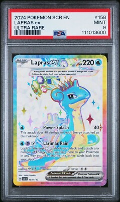 PSA 9 2024 POKEMON SCR EN-STELLAR CROWN 158 LAPRAS EX ULTRA RARE