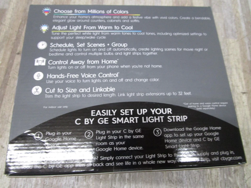 C BY GE FULL COLOR 80" IN. LENGTH SMART LED LIGHT STRIP WITH POWER SUPPLY SEALED - Image 2 of 4