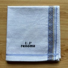 HANDKERCHIEF MEN'S POCKET SQUARE VINTAGE STRIPED LINE PLAIN COTTON 18" B0529