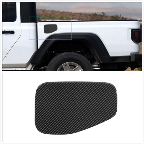 Gas Cap Cover Trim for Jeep Gladiator JT 2020-2022 Fuel Filler Door Carbon Fiber