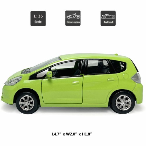 1:36 Honda Jazz Model Car Diecast Toy Vehicle Kids Toys Adults Boys Gifts Green - Imagen 2 de 12