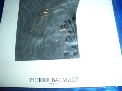 Edle Pierre Balmain Feinstrumpfhose mit Zierferse Gr. III schwarz Tights OVP