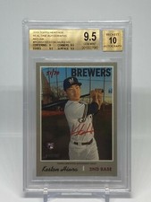2019 Topps Heritage Keston Hiura RC Real One Red Ink Autograph /70 