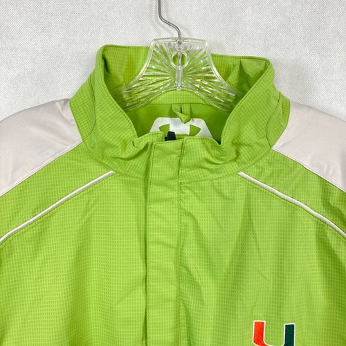 Under Armour Jacket Mens Sz XL Lime Green White Performance Full Zip Golf Logo - Picture 2 of 10