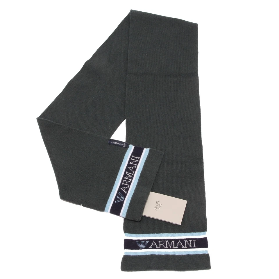 5283T sciarpa bimbo ARMANI BABY lana/cashmere verde green scarf boy kid - Imagen 2 de 4