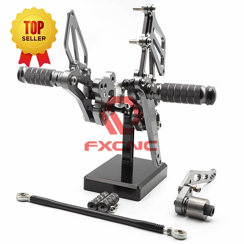CNC Motorcycle Rearsets Footrests Footpegs Pegs For GSXR600 2006 2007 2008-2010 - Picture 10 of 11