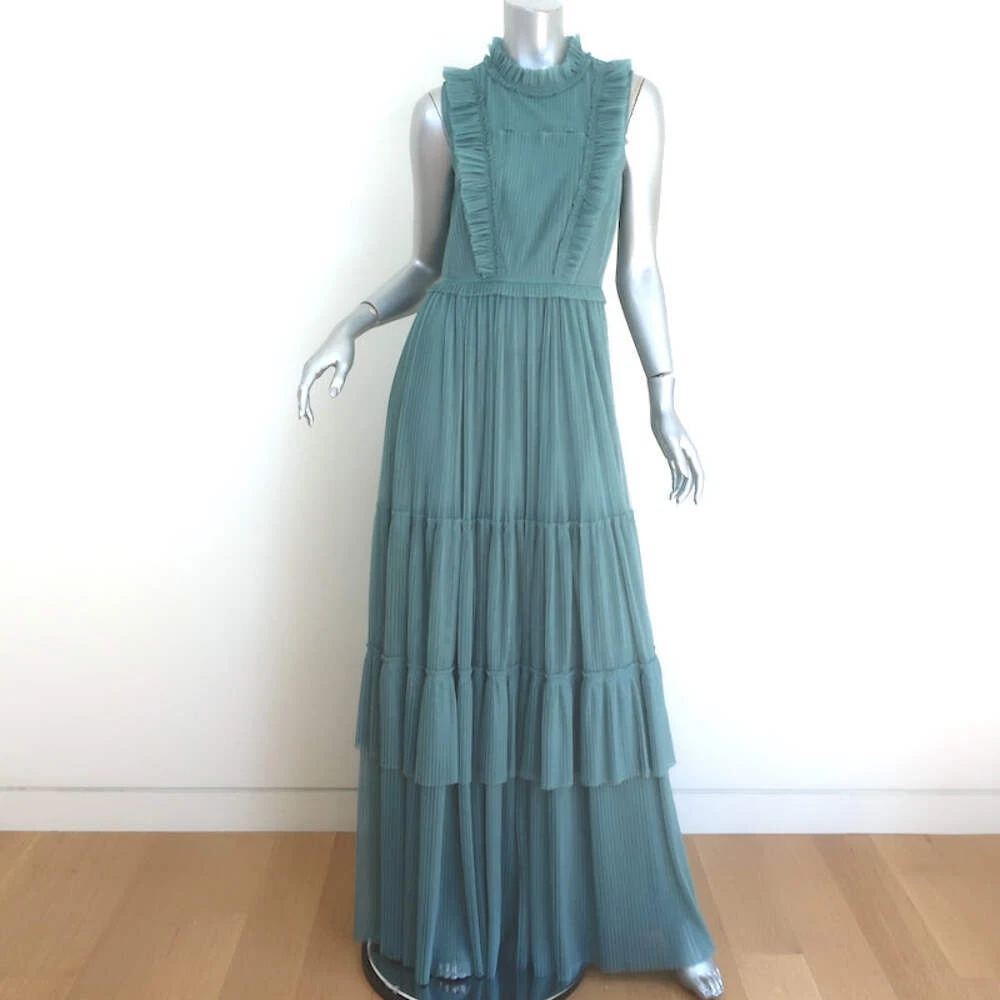 knee length dresses for ladies Green Sweetheart Neck Green Tulle Prom Dress, Puffy Green Homecoming D –  shopluu main image 0