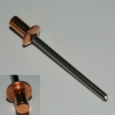 Produktbild von Blindniet Becher-/Dichtblindniet Flachkopf Kupfer/Edelstahl, A2, V2A 3