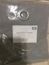 Pottery Barn Kids One 1 Hayden Blackout Curtain 44X96 New Gray Grommet Top