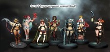   30MM Resin Kingdom Death Pinups of Death 7 Figures Unpainted Unbuild KD004