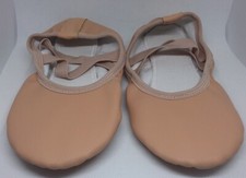 Girl's Classic Canvas Ballet Shoes no drawstring sz 12ML Lot of 2 Color Tanish