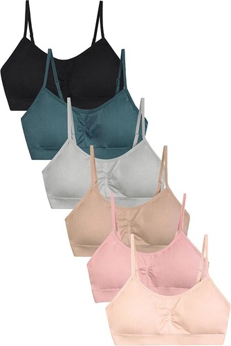 Women's Bras, Comfortable Yoga Tube Bralette Sports Bra, Free Size - Pack of 6 - Picture 14 of 43